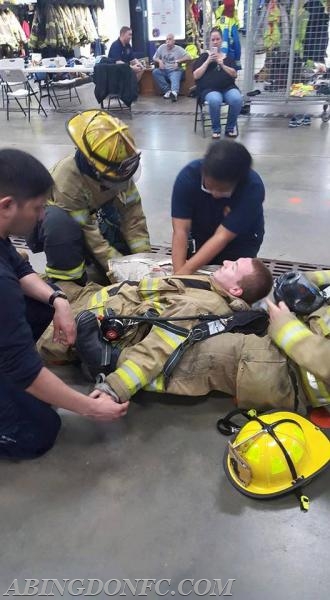 Firefighter CPR training